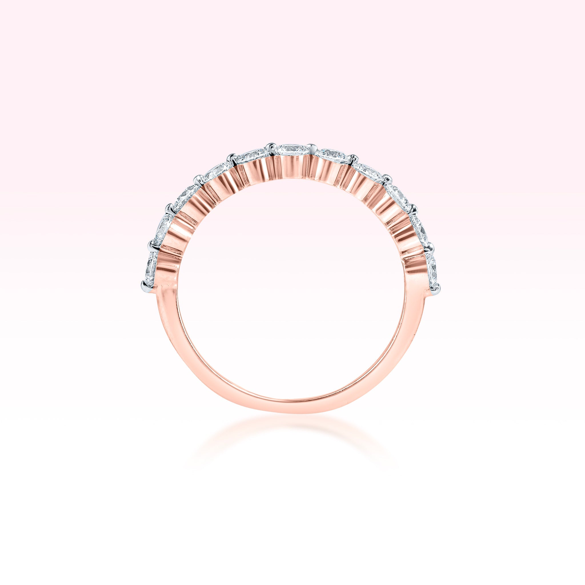 14K Rose Gold Diamond Ring - Thessia