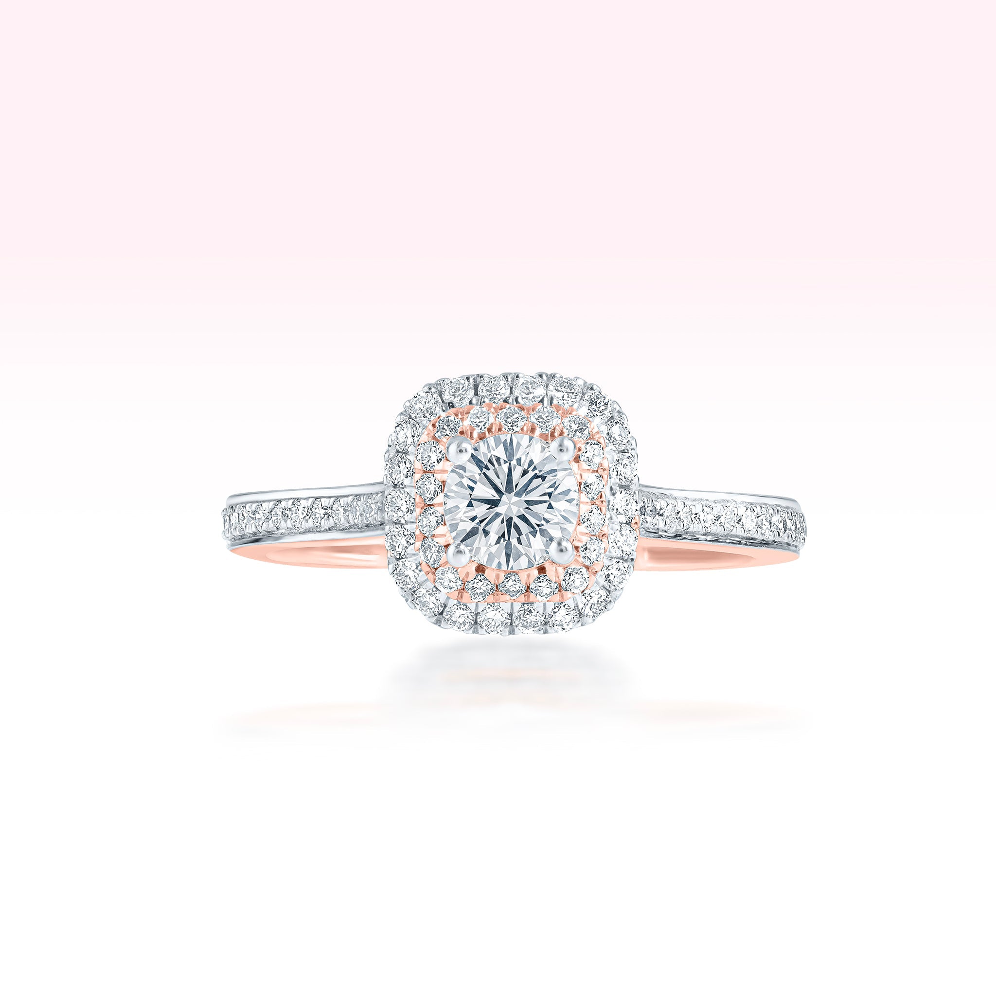 14K Rose Gold Diamond Ring - Thessia