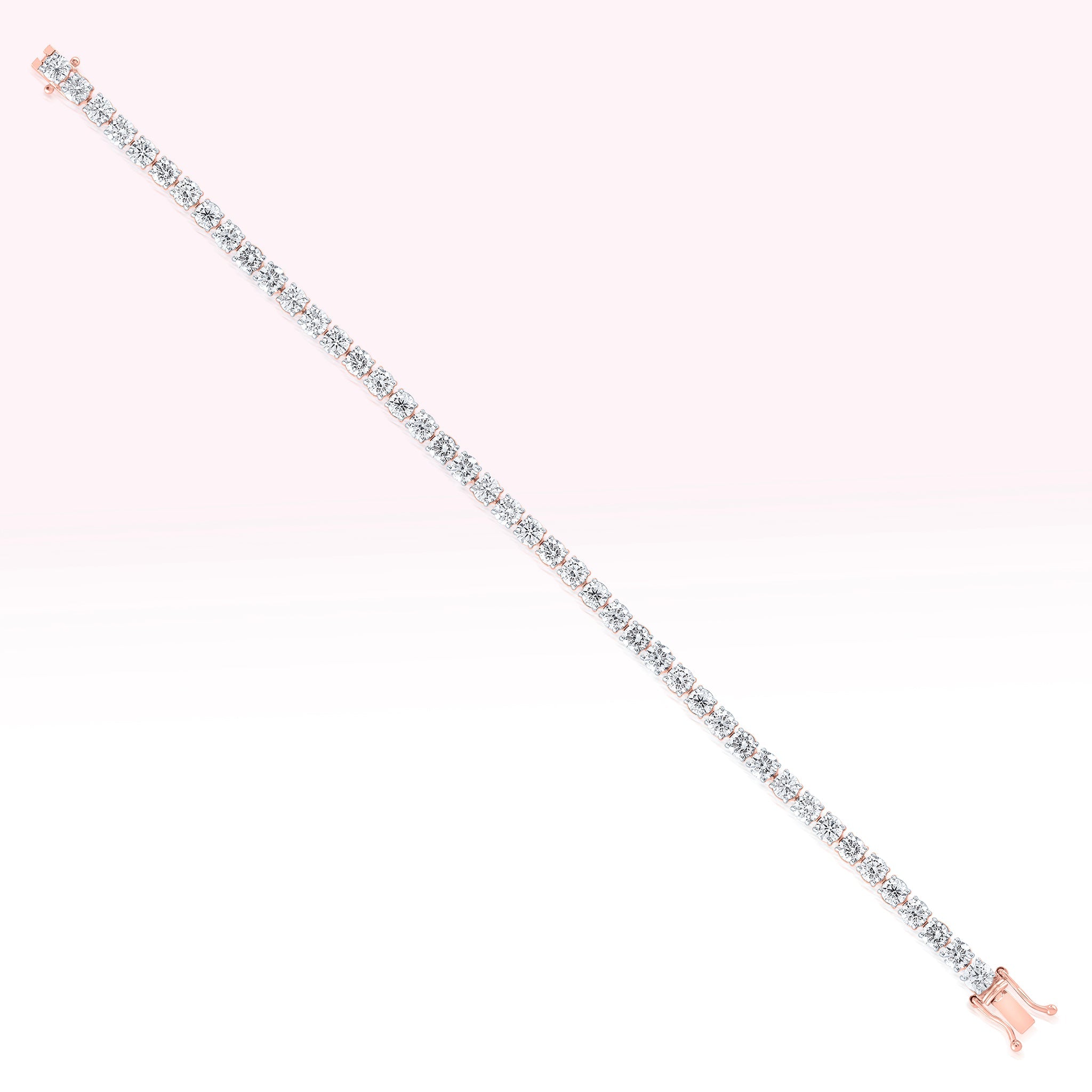 14K Rose Gold Diamond Tennis Bracelet - Thessia