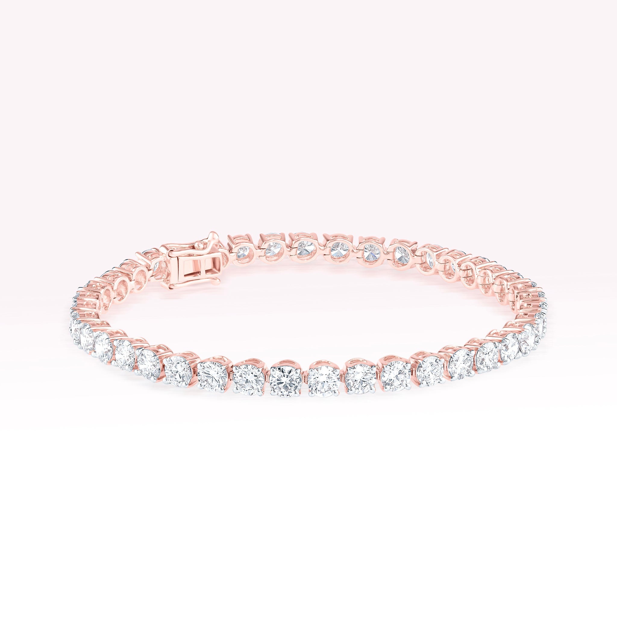 14K Rose Gold Diamond Tennis Bracelet - Thessia