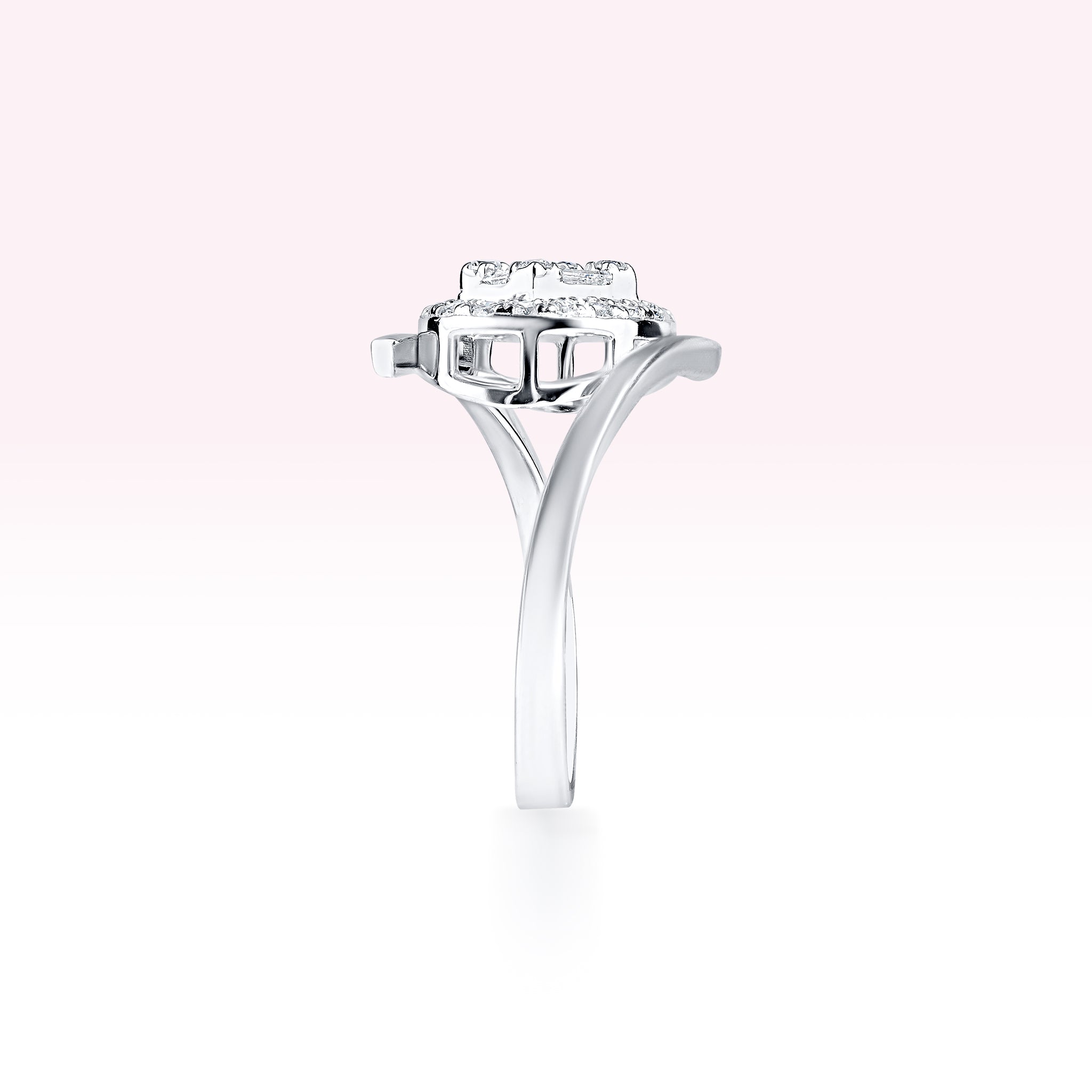 14K White Gold Diamond Ring - Thessia