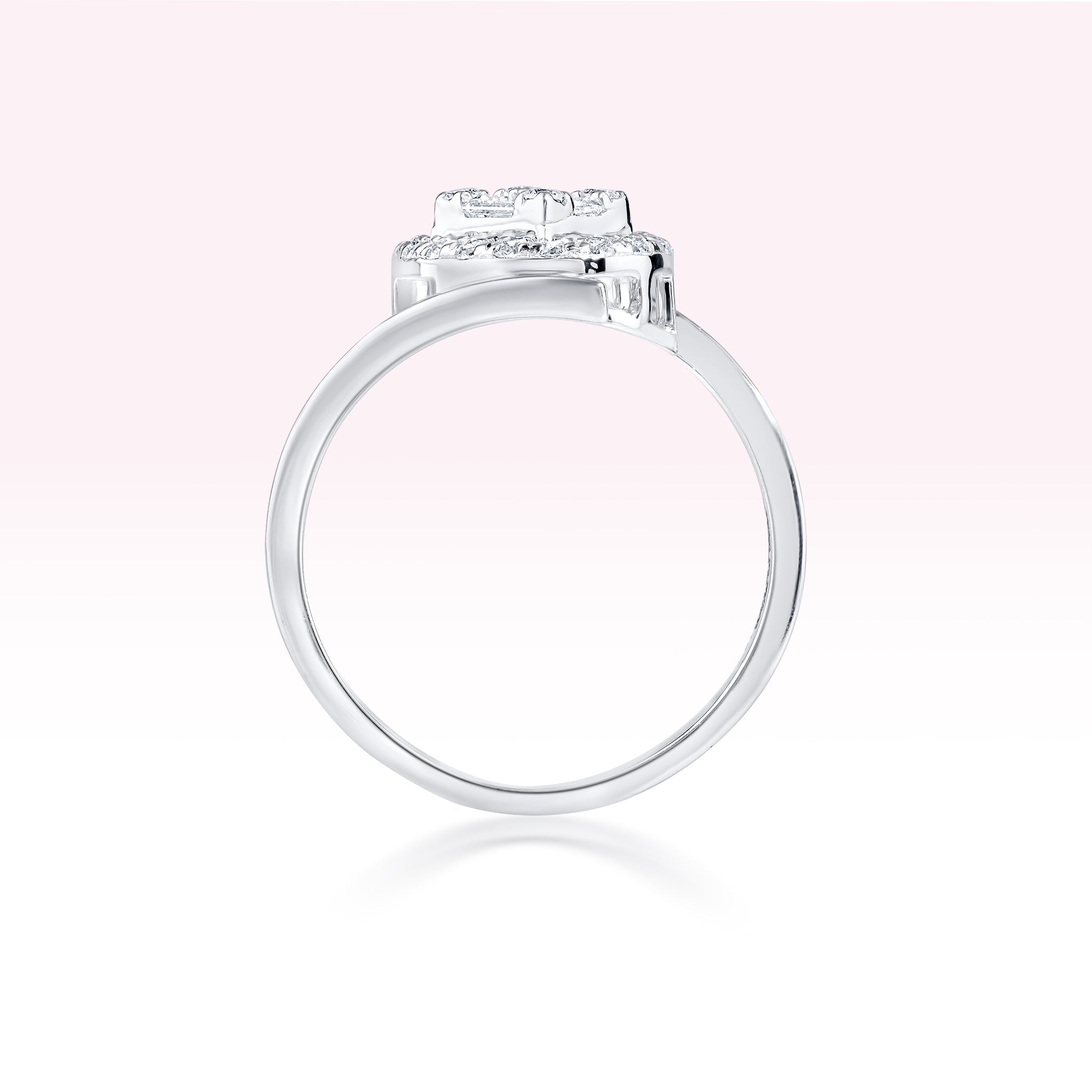 14K White Gold Diamond Ring - Thessia