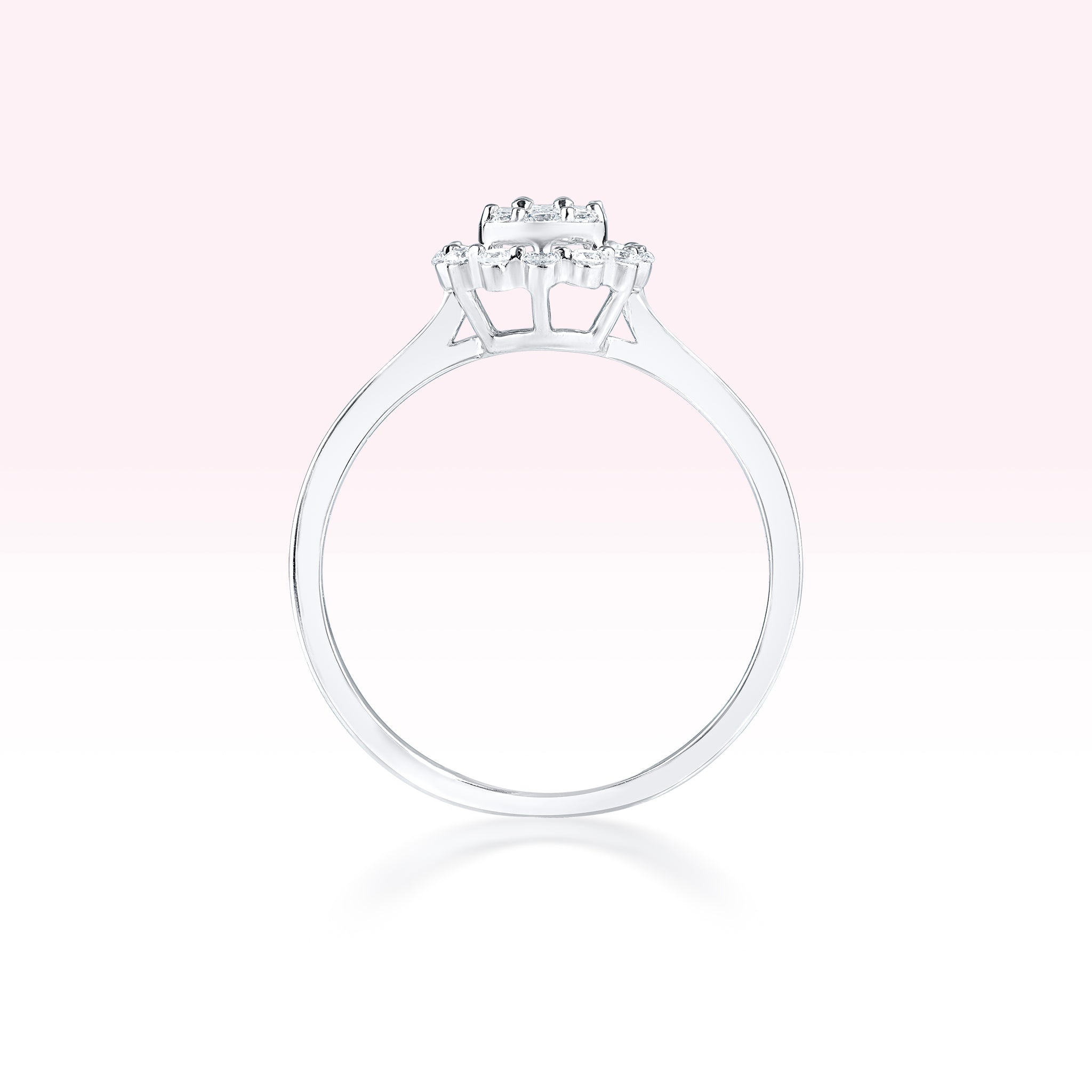 14K White Gold Diamond Ring - Thessia