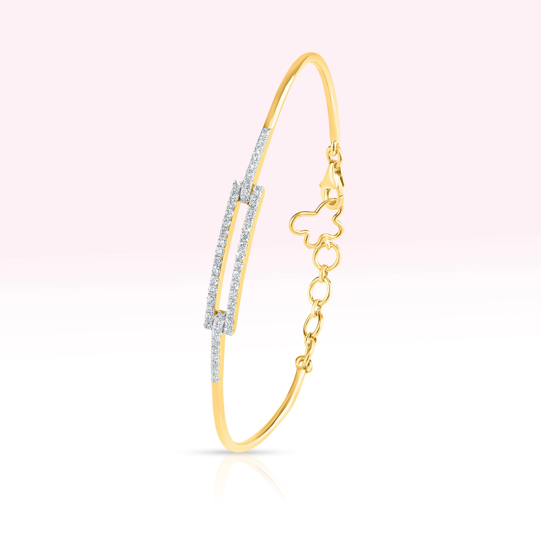 14K Yellow gold Diamond Bracelet - Thessia