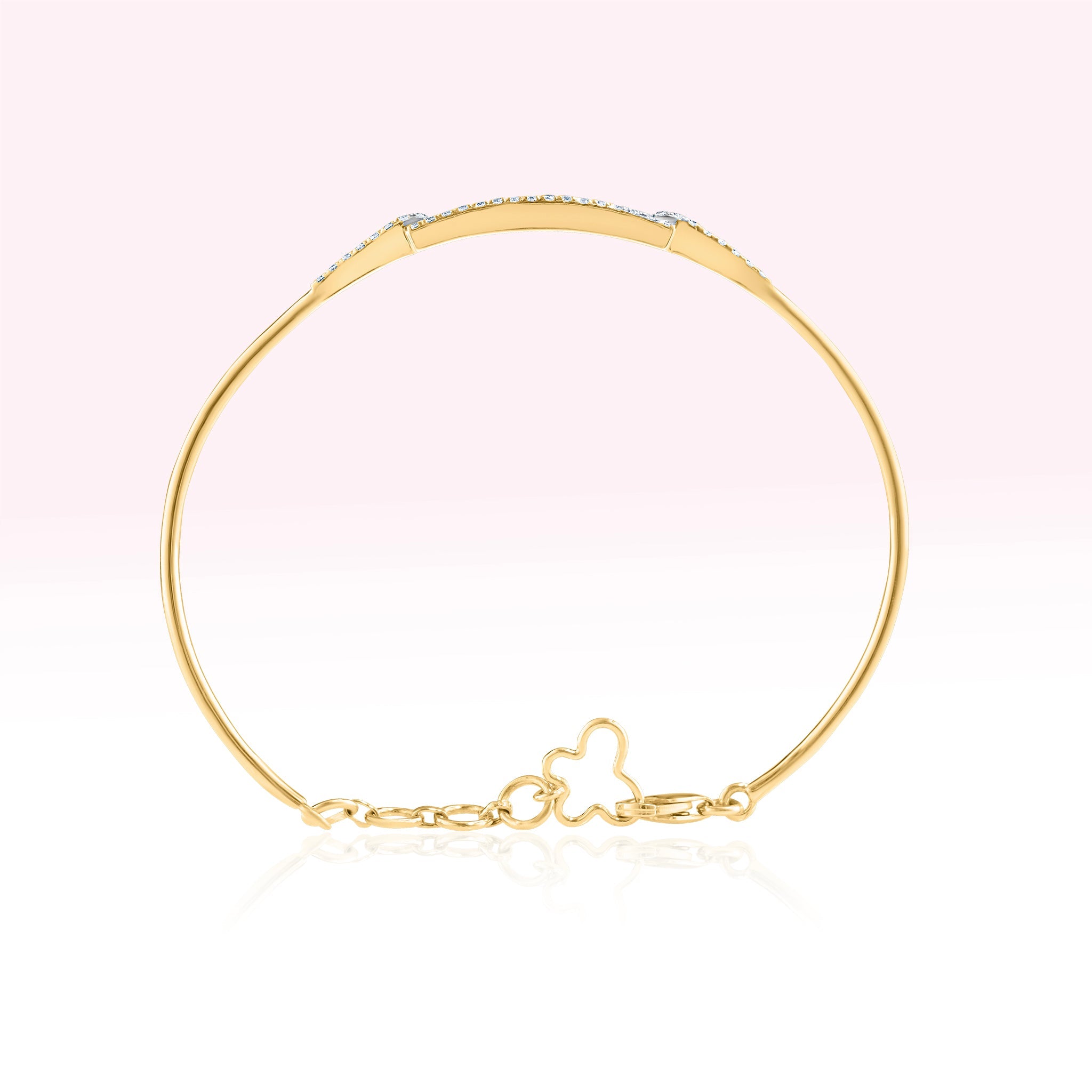 14K Yellow gold Diamond Bracelet - Thessia