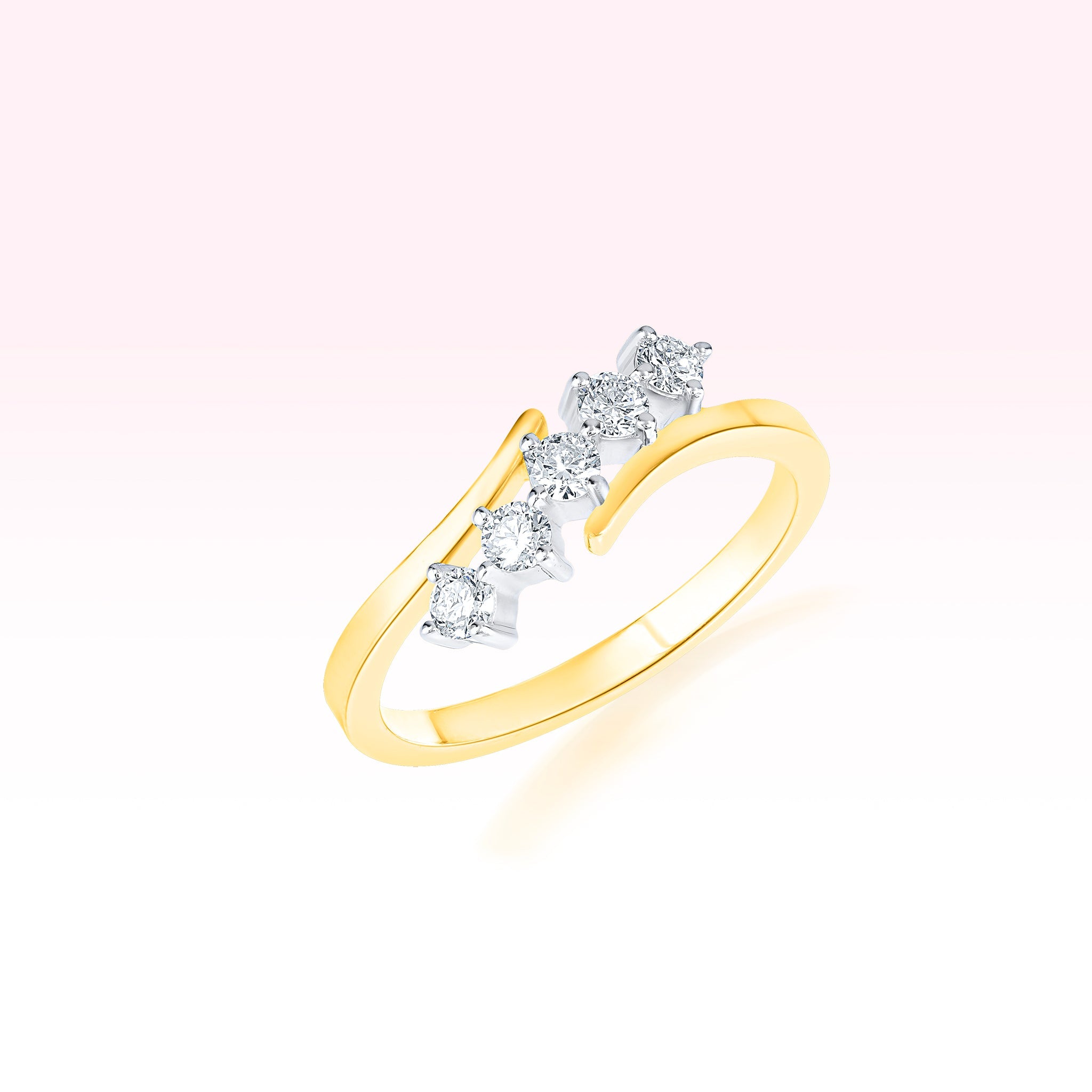 14K Yellow Gold Diamond Ring - Thessia
