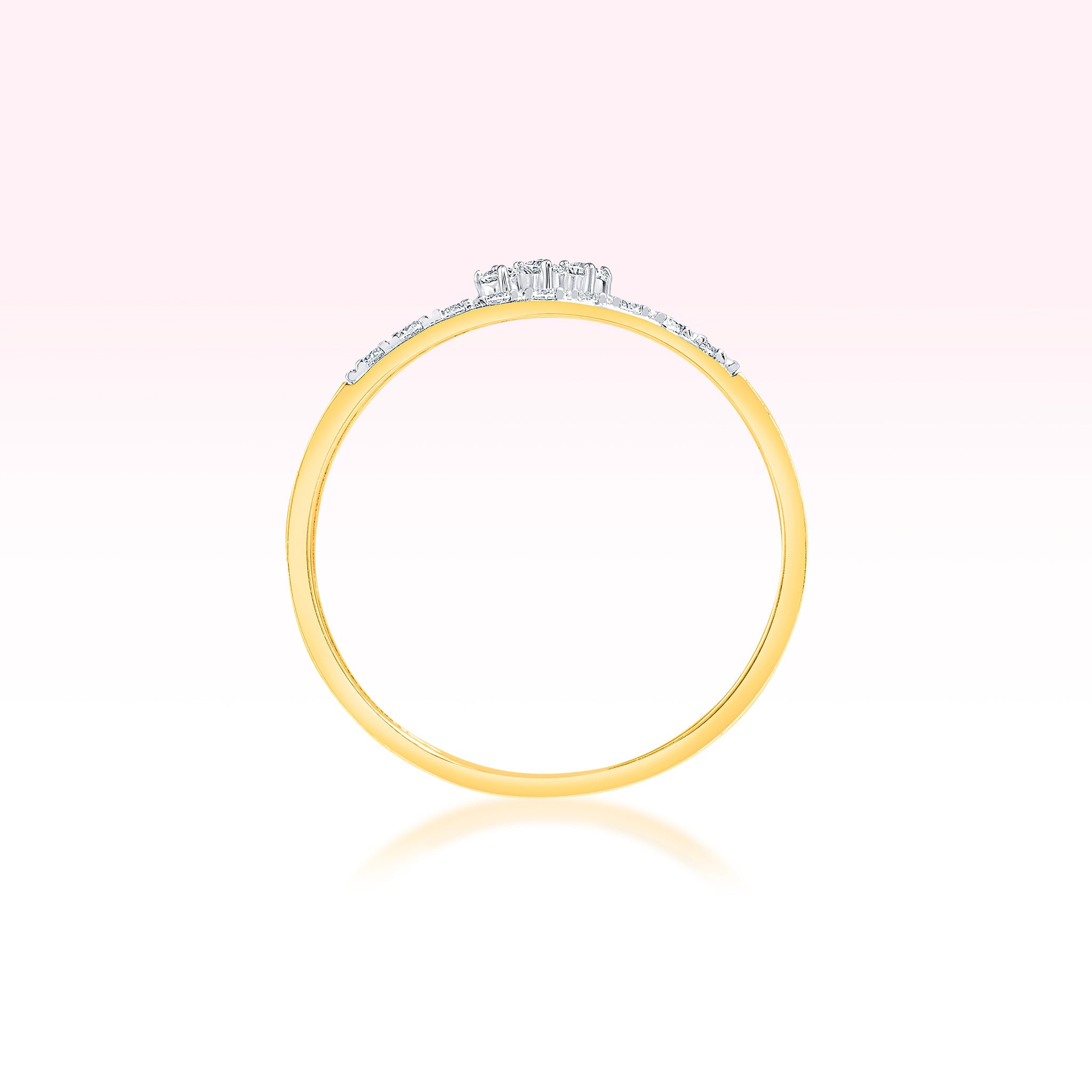 14K Yellow Gold Diamond Ring - Thessia