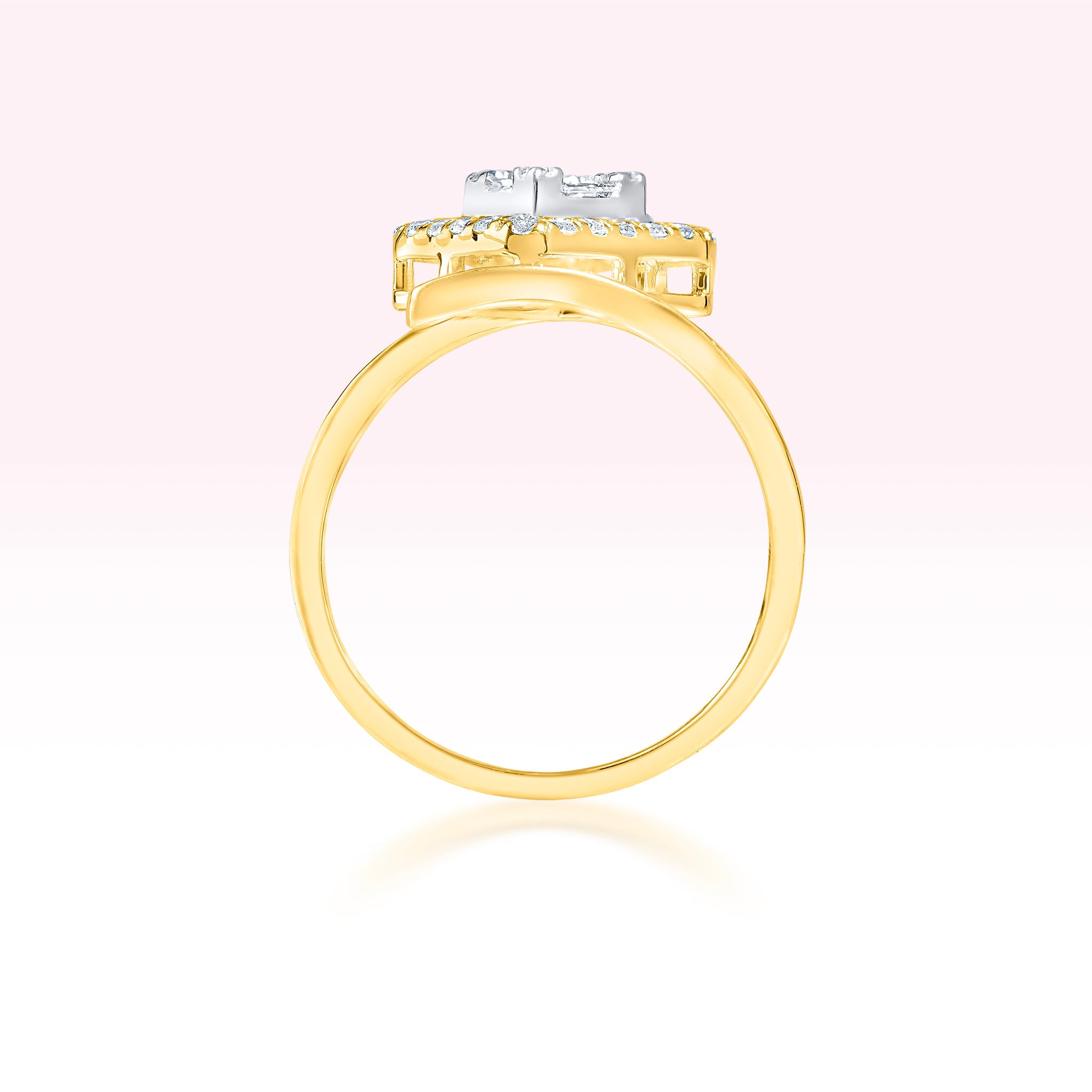 14K Yellow Gold Diamond Ring - Thessia
