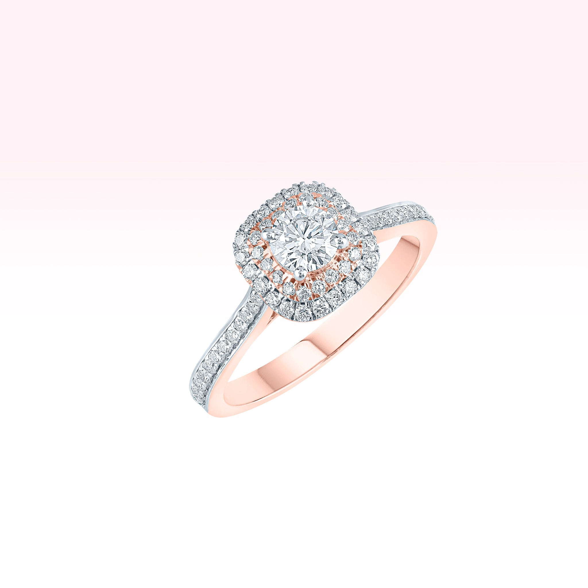 14K Rose Gold Diamond Ring - Thessia
