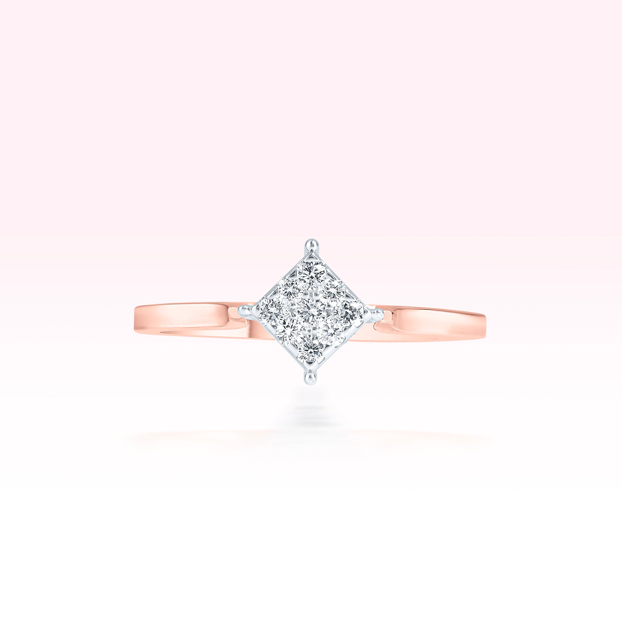 14K Rose Gold Diamond Ring - Thessia