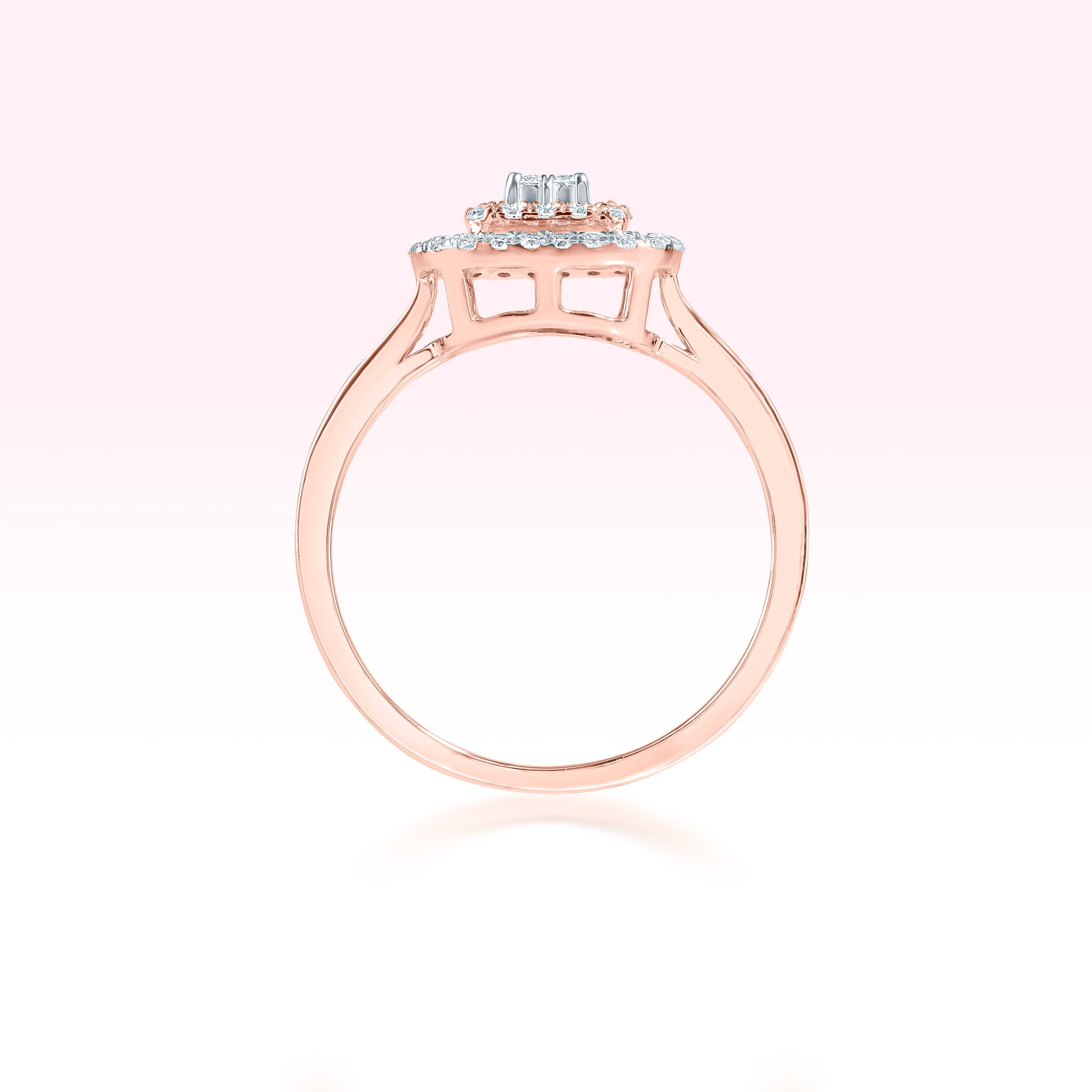 14K Rose Gold Diamond Ring - Thessia