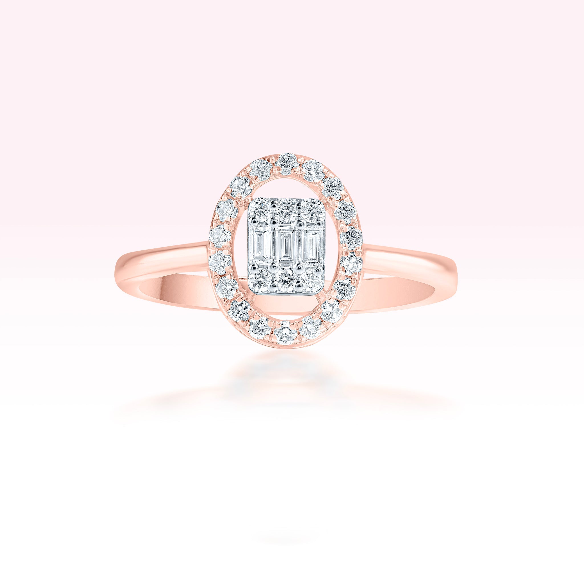 14K Rose Gold Diamond RIng - Thessia