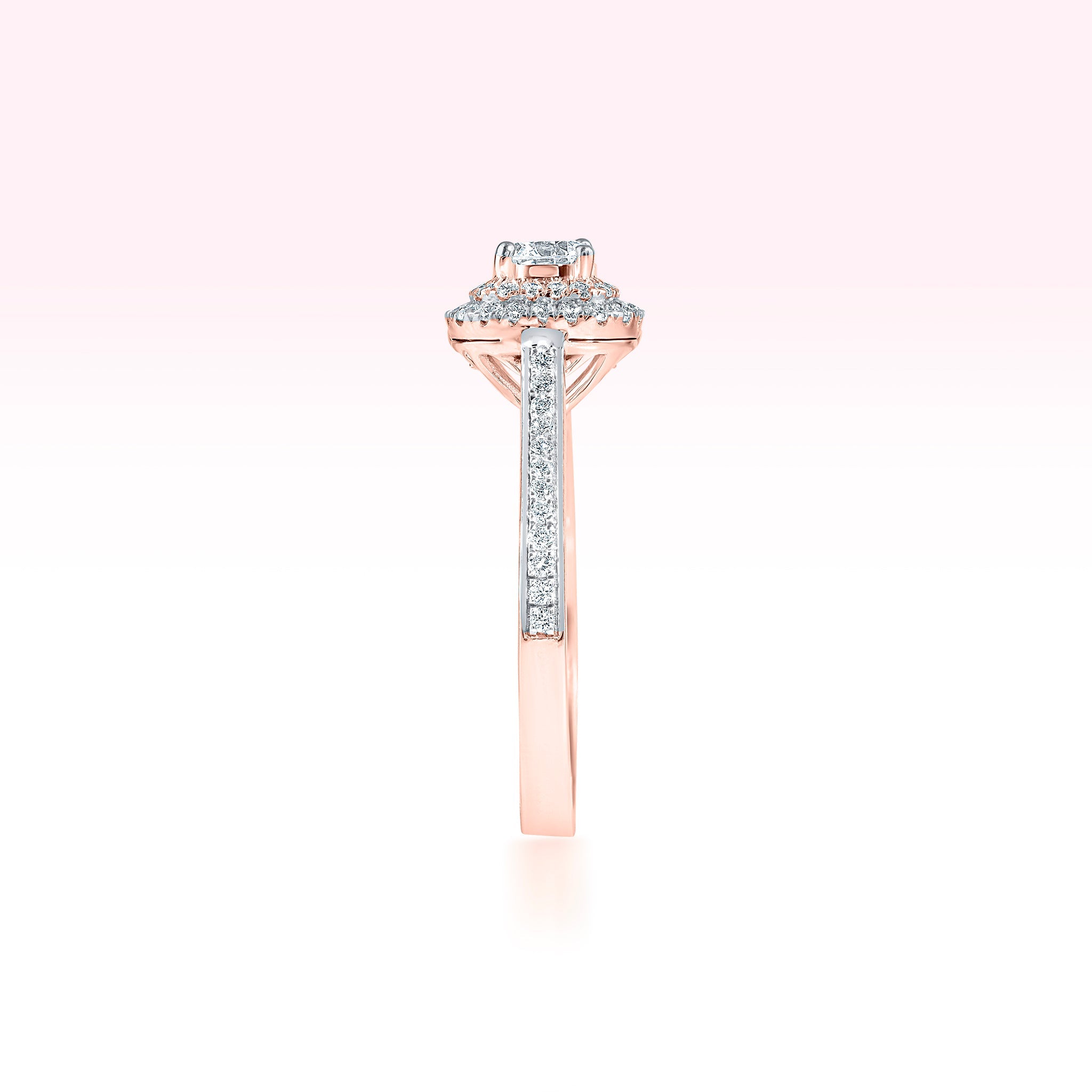 14K Rose Gold Diamond Ring - Thessia