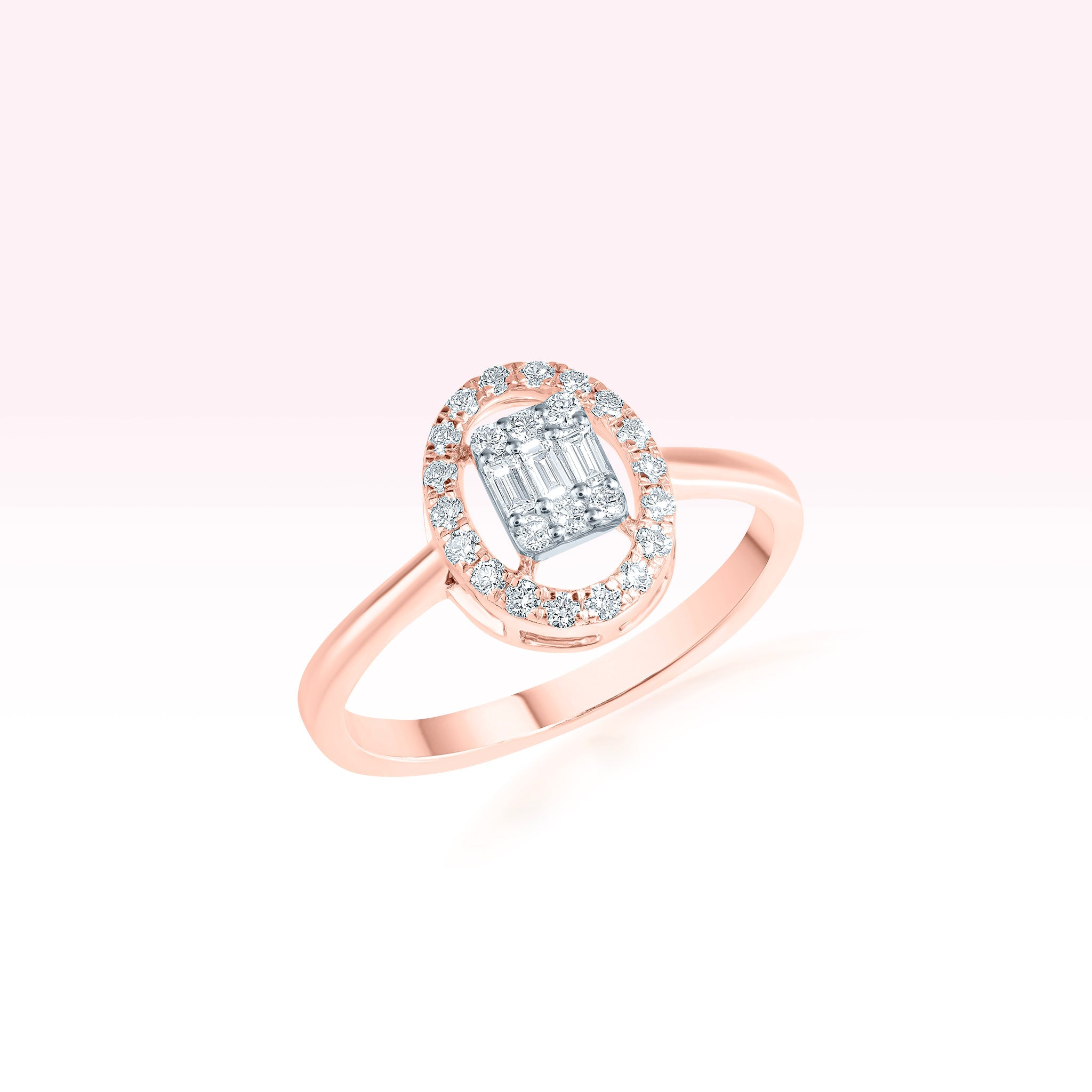 14K Rose Gold Diamond RIng - Thessia