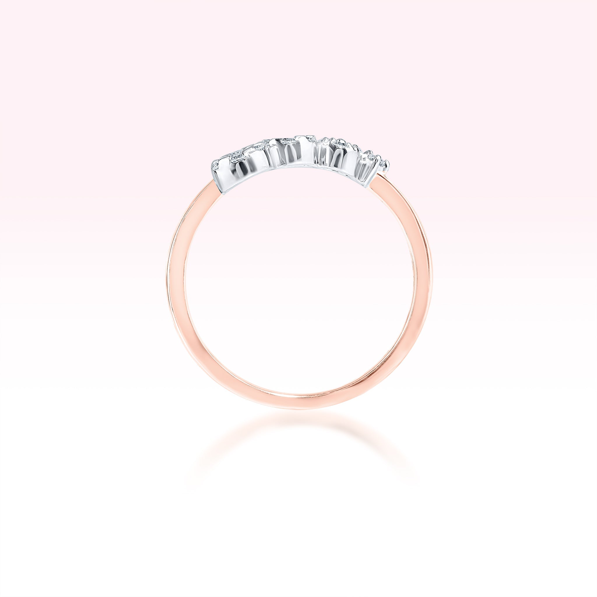 14K Rose Gold Diamond Ring - Thessia