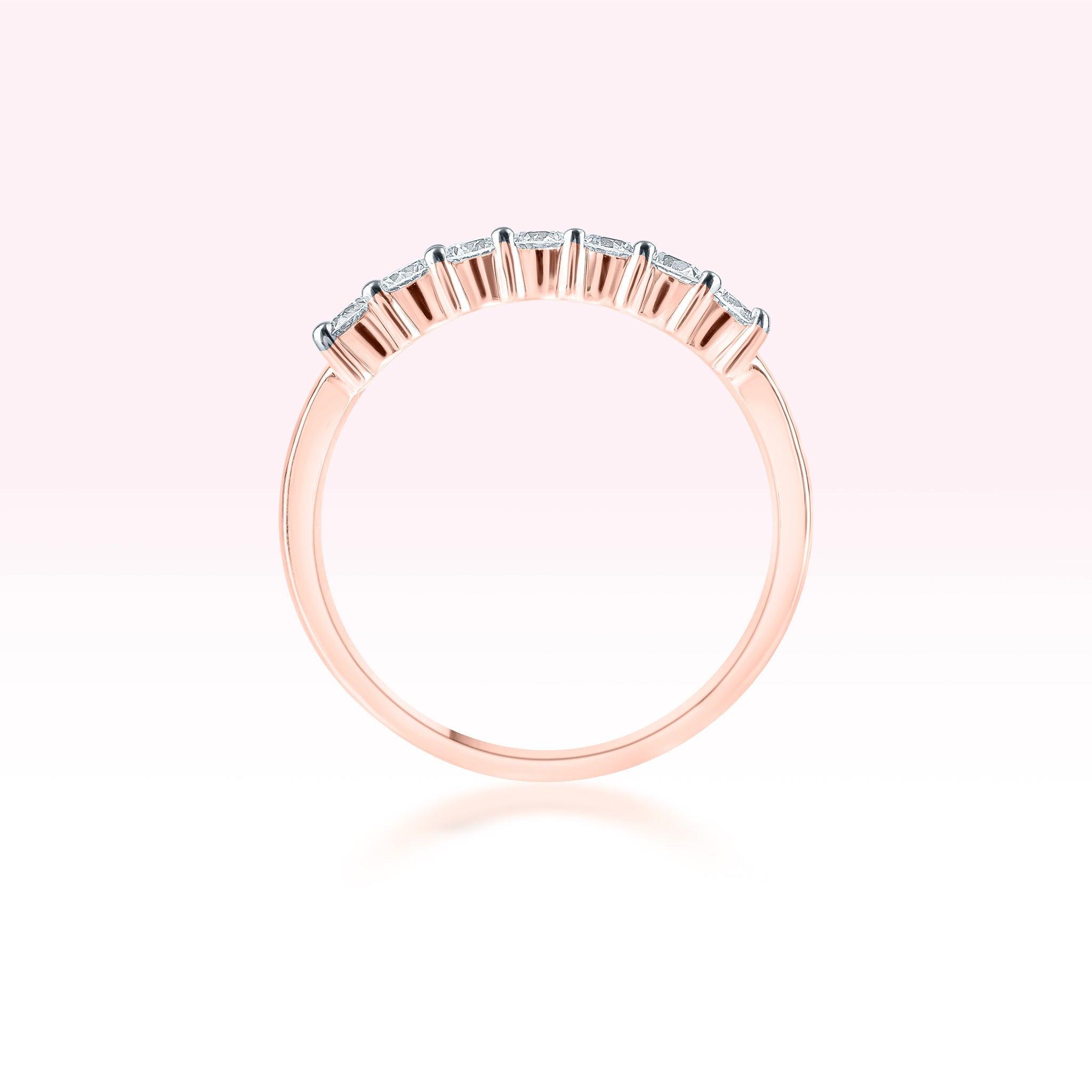 14K Rose Gold Diamond Ring - Thessia