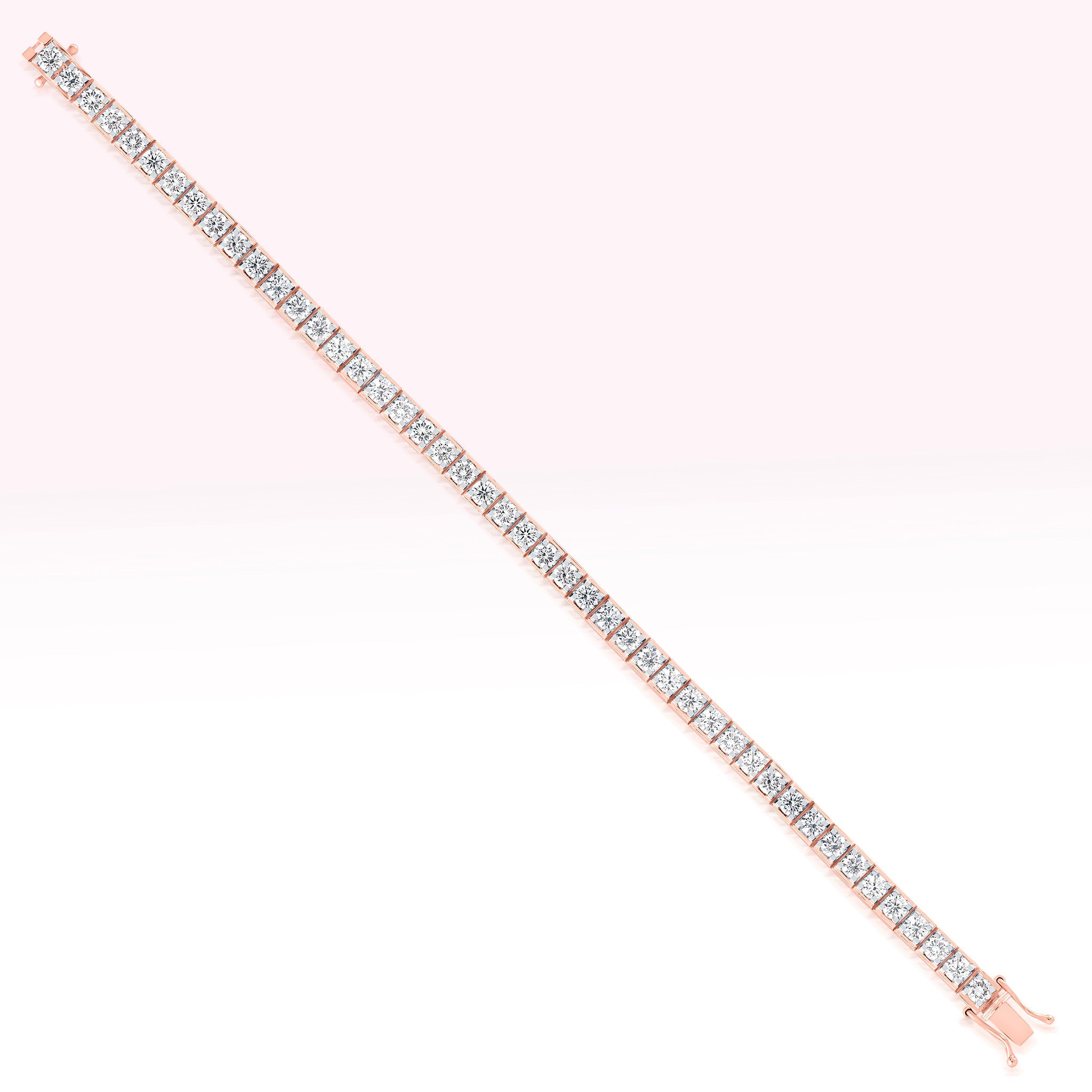 14K Rose Gold Diamond Tennis Bracelet - Thessia
