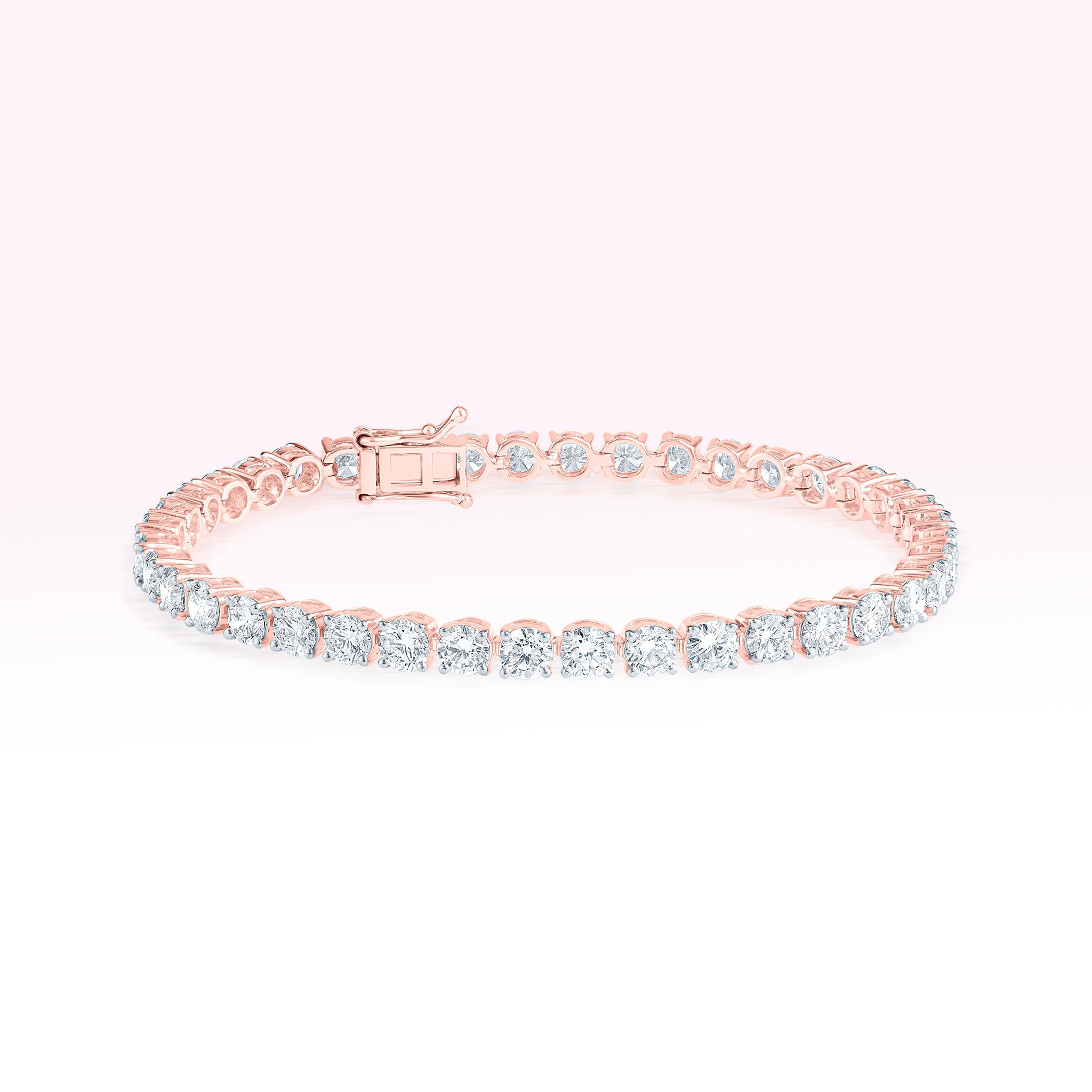 14K Rose Gold Diamond Tennis Bracelet - Thessia