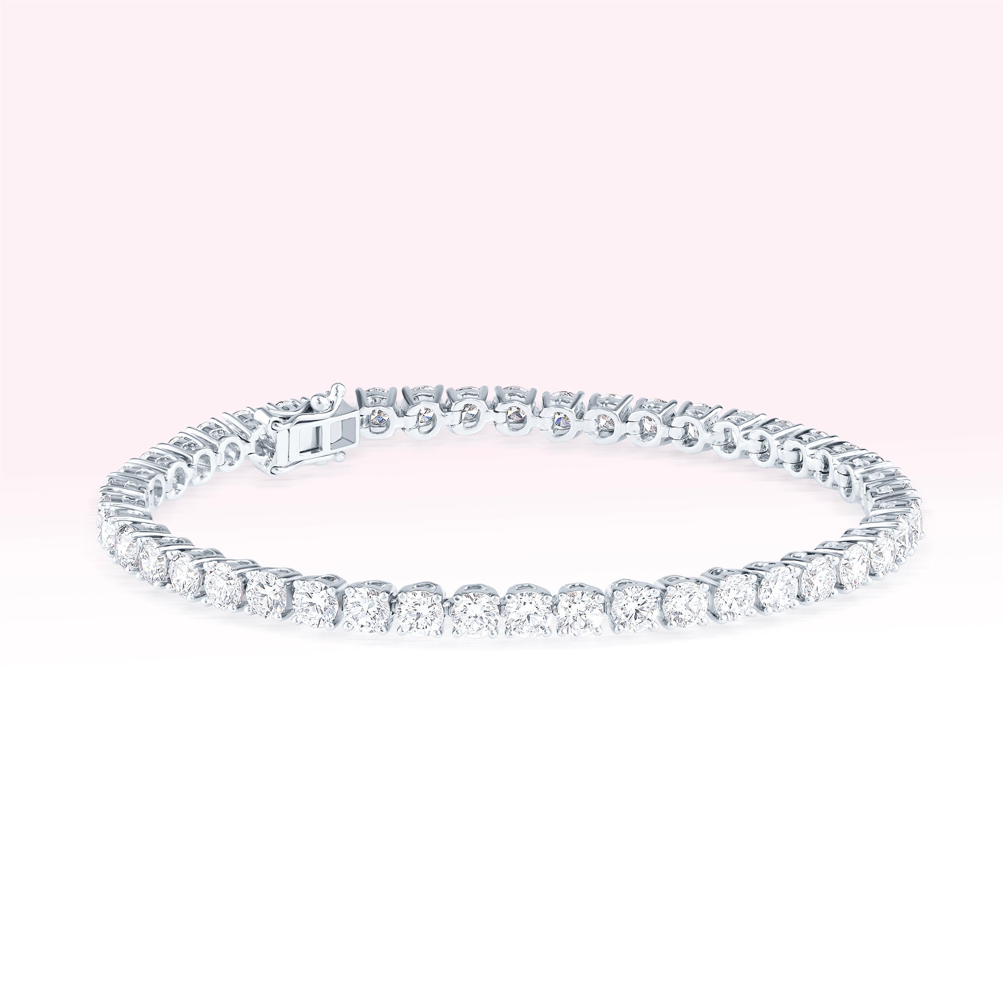 14K White Gold Diamond Tennis Bracelet - Thessia