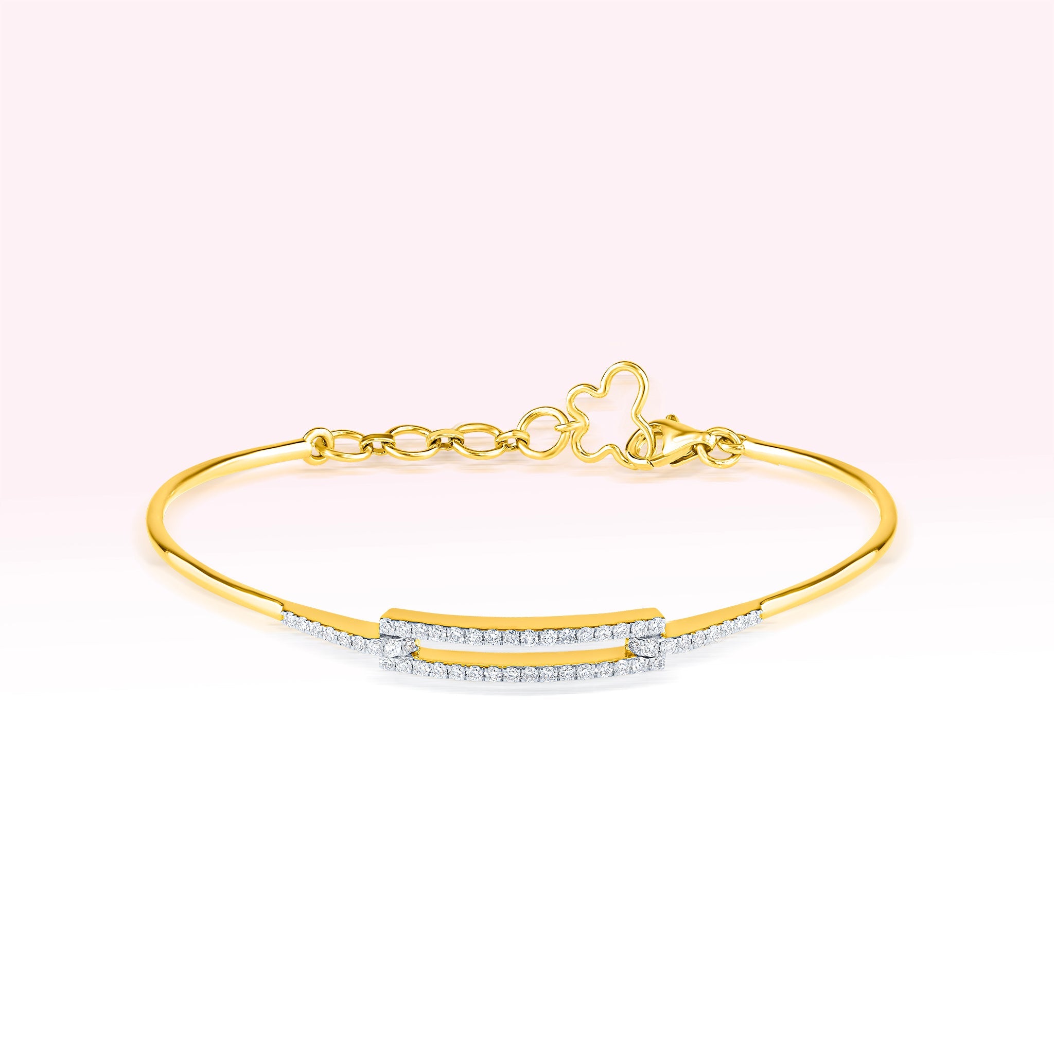 14K Yellow gold Diamond Bracelet - Thessia