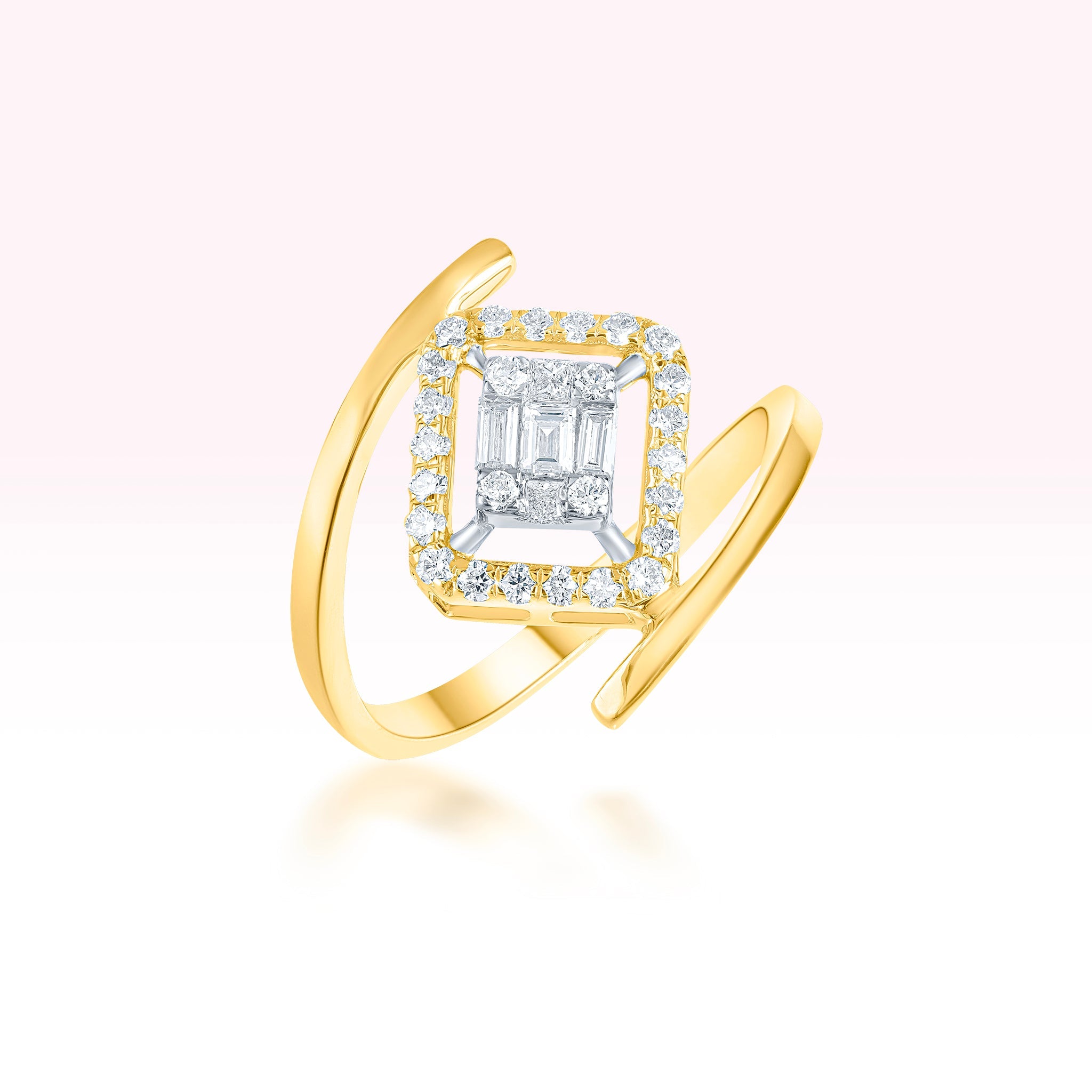 14K Yellow Gold Diamond Ring - Thessia