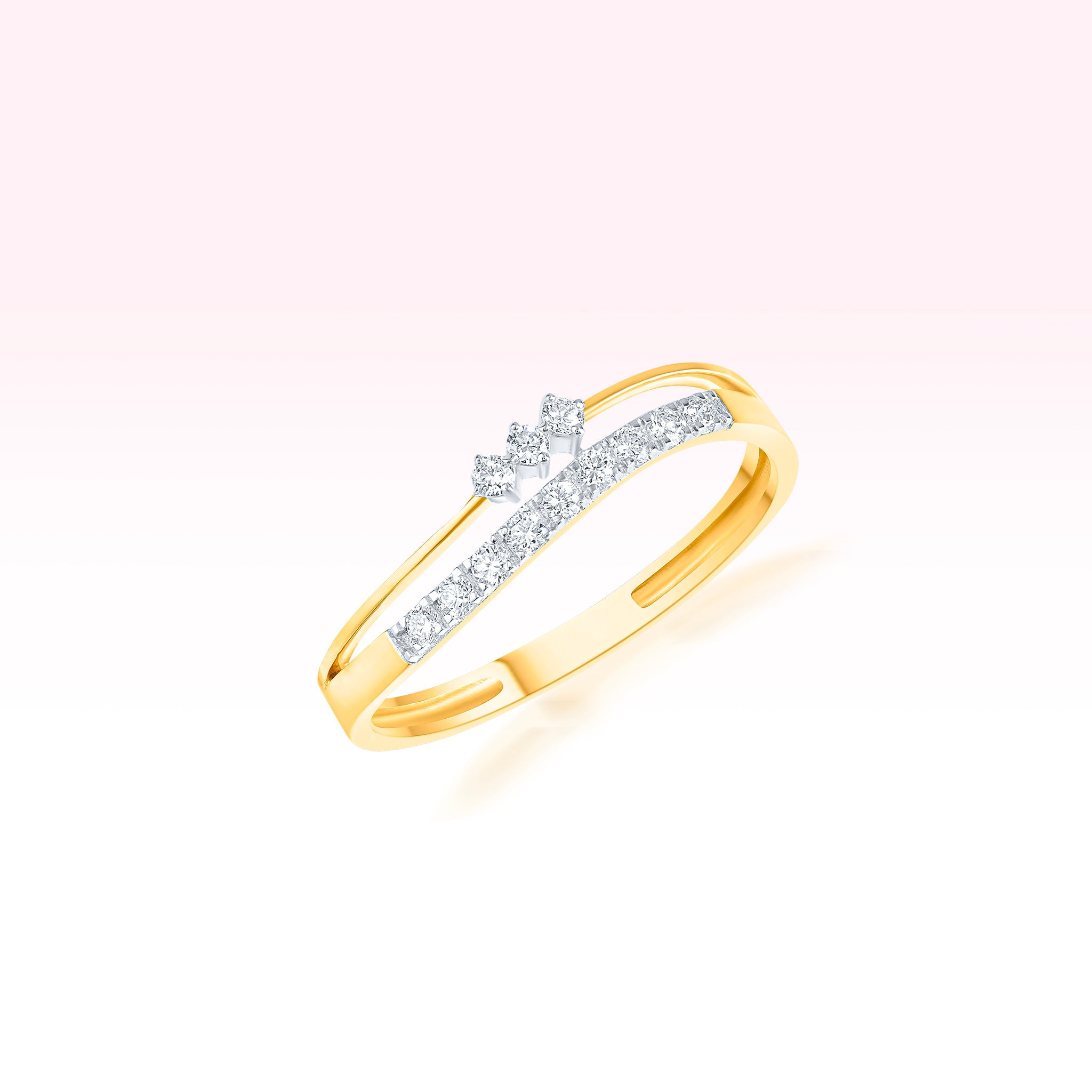 14K Yellow Gold Diamond Ring - Thessia