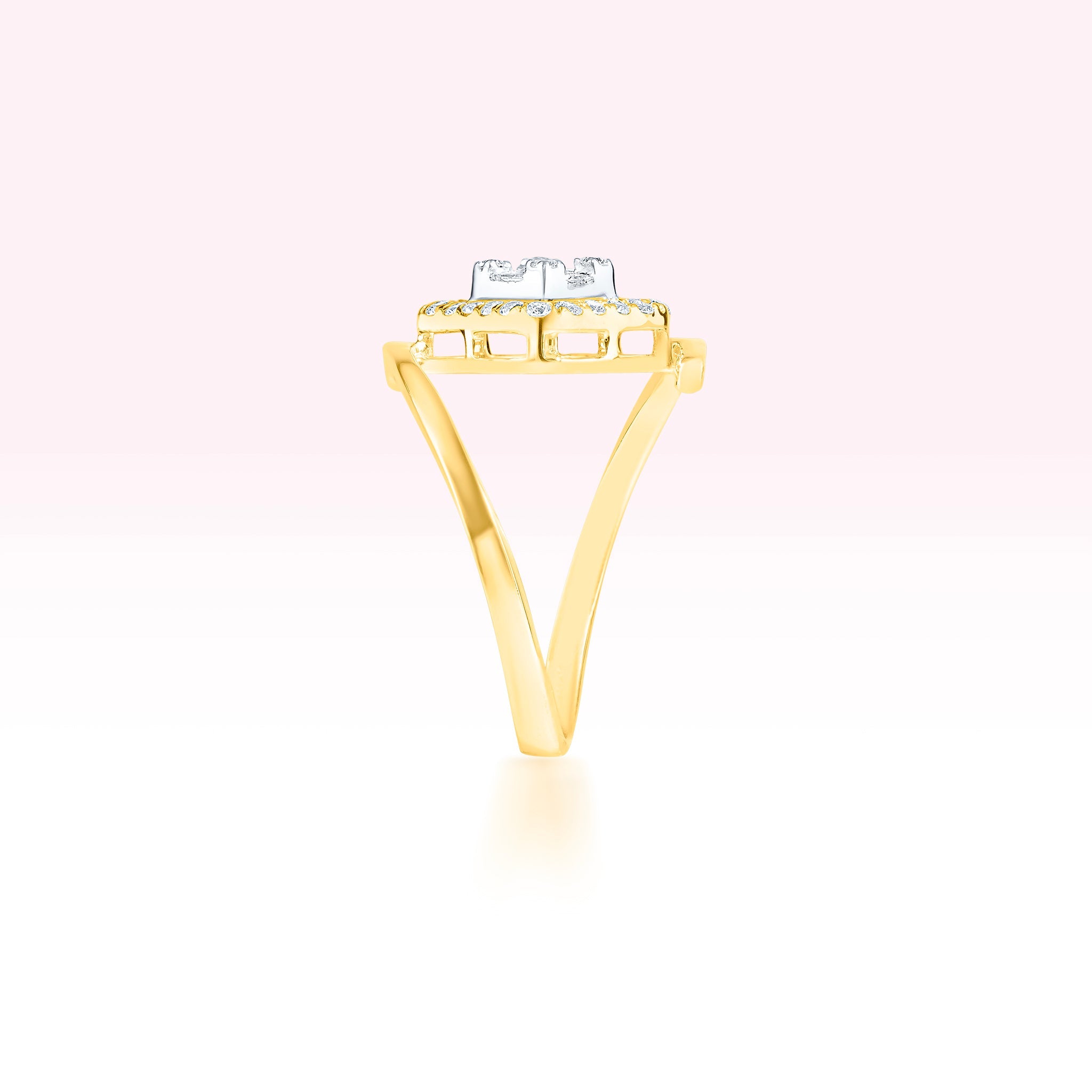 14K Yellow Gold Diamond Ring - Thessia