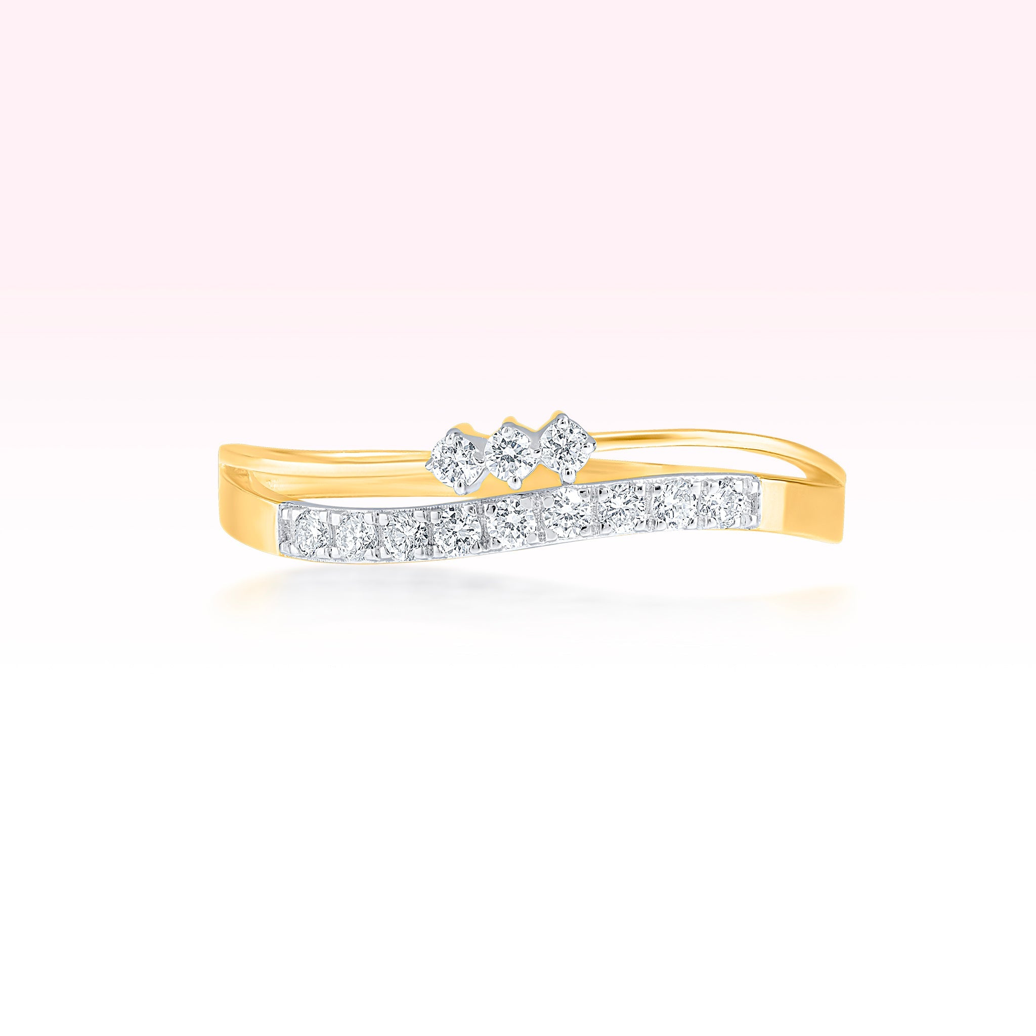 14K Yellow Gold Diamond Ring - Thessia