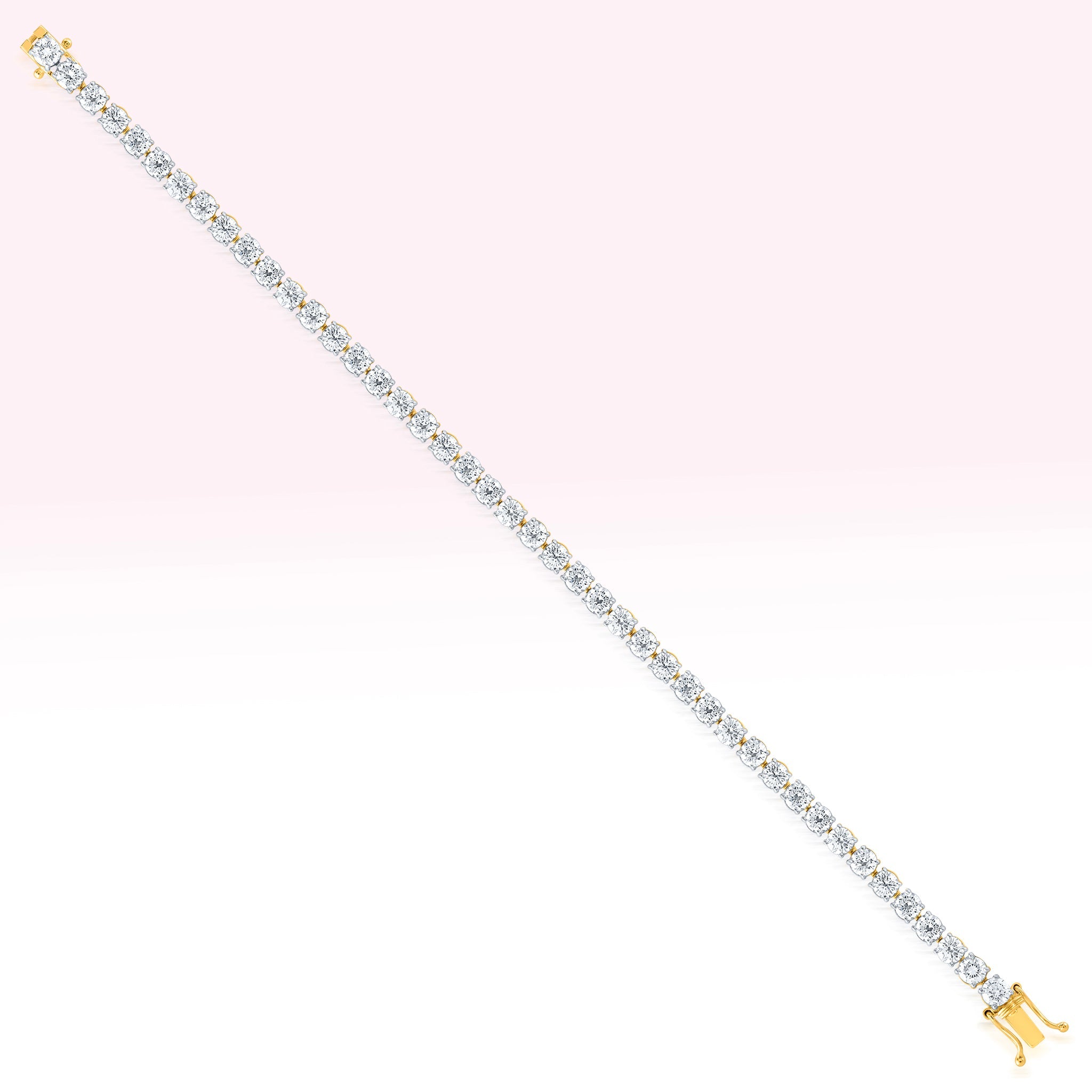 14k Yellow Gold Diamond Tennis Bracelet - Thessia