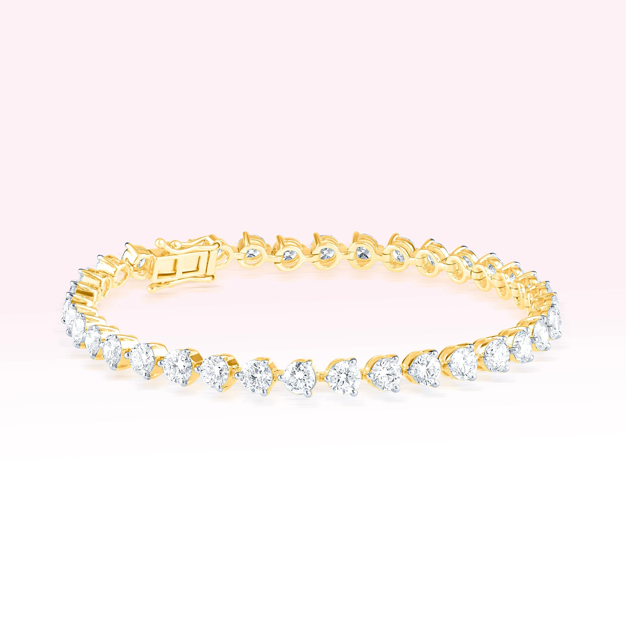 14K Yellow Gold Diamond Tennis Bracelet - Thessia