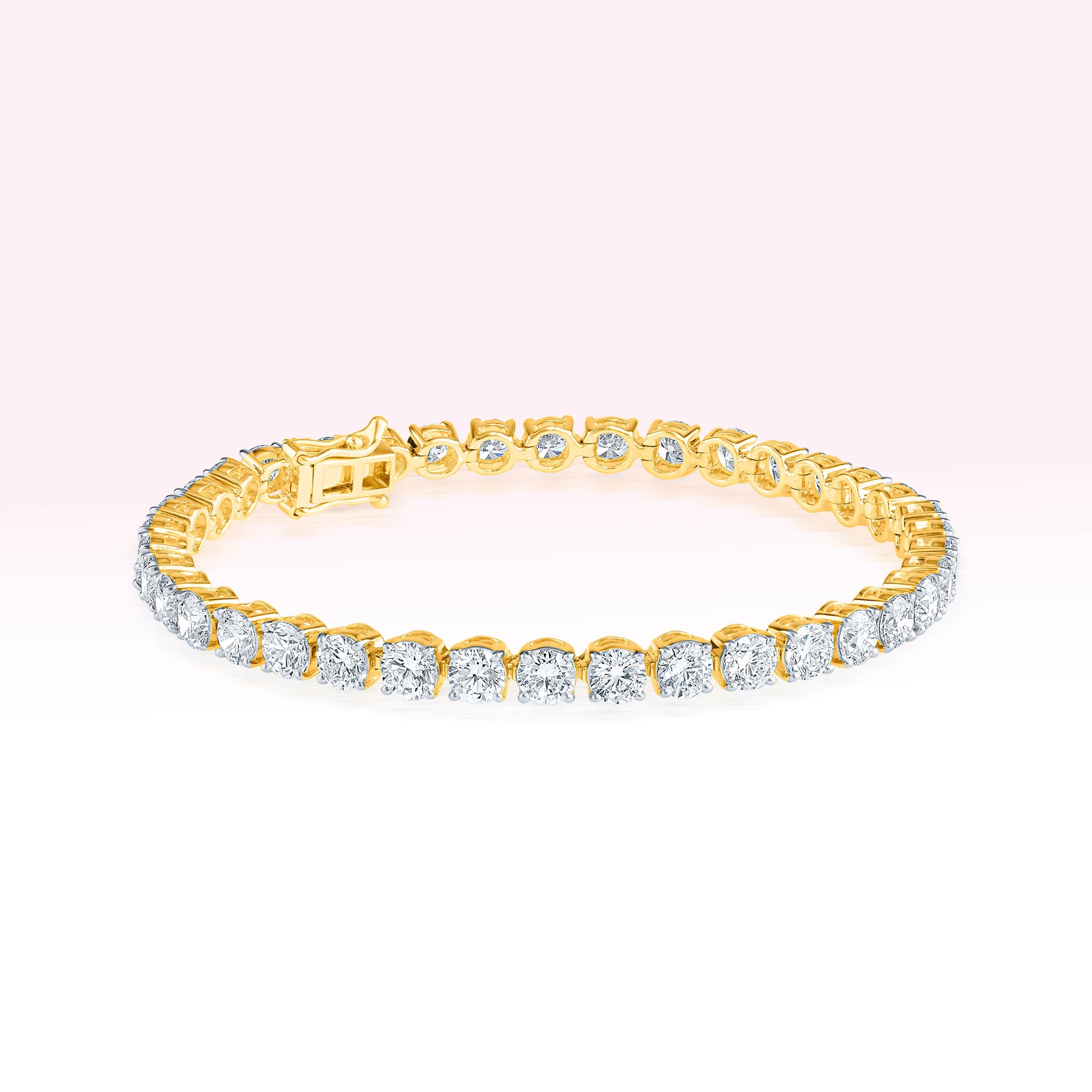 14k Yellow Gold Diamond Tennis Bracelet - Thessia