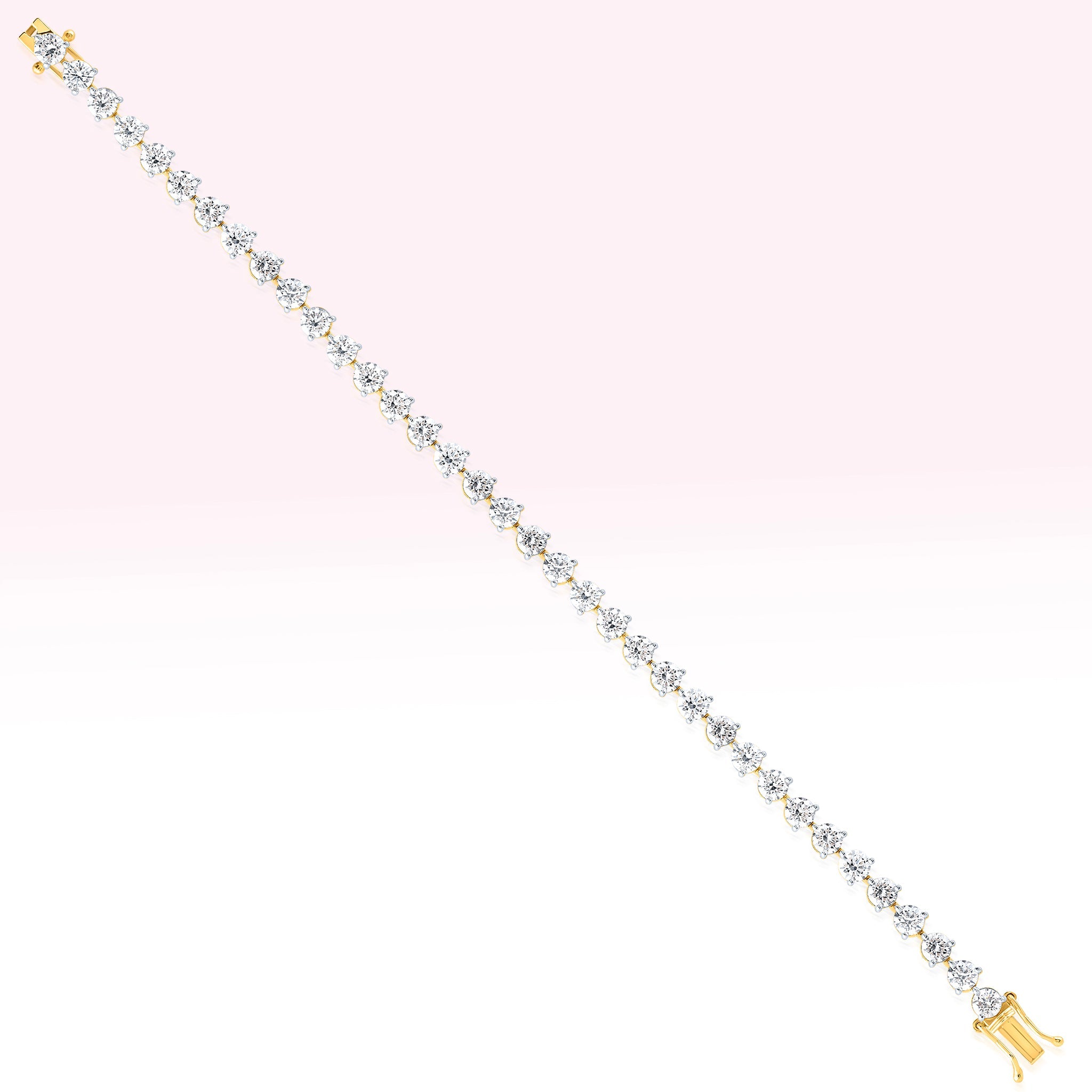 14K Yellow Gold Diamond Tennis Bracelet - Thessia